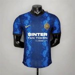 Inter Milan 21-22 Home Blue Soccer Jersey Football Shirt (Player Version)