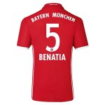 Bayern Munich Home 2016-17 BENATIA 5 Soccer Jersey Shirt