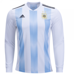 Argentina Home 2018 World Cup LS Soccer Jersey Shirt