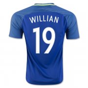 Brazil Away 2016 WILLIAN 19 Soccer Jersey