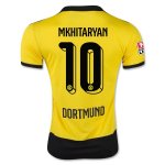 Borussia Dortmund Home 2015-16 MKHITARYAN #10 Soccer Jersey