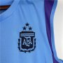 Argentina 2022 Soccer Jersey Football Blue Training Vest