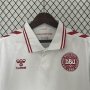 UEFA Euro 2024 Denmark Football Shirt Away White Soccer Jersey