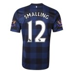 13-14 Manchester United #12 SMALLING Away Black Jersey Shirt