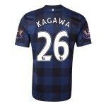 13-14 Manchester United #26 KAGAWA Away Black Jersey Shirt
