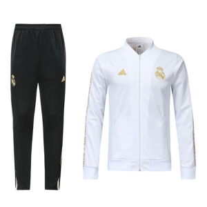 Real Madrid 19-20 White V-Neck Training Kit