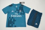 Kids Real Madrid Third 2017/18 Soccer Suits (Shirt+Shorts)