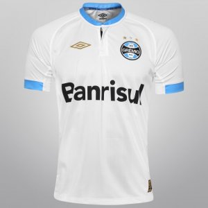 Gremio 15-16 White Away Soccer Jersey