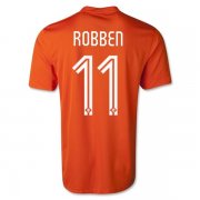 Netherlands 2014/15 Home Soccer Shirt #11 ROBBEN