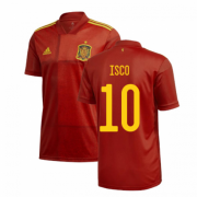 Spain Euro 2020 Home Red Soccer Jersey Shirt #10 ISCO