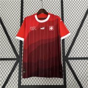 UEFA Euro 2024 Switzerland/Suisse Home Red Soccer Jersey Football Shirt