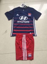 Kids LYON 2017/18 Away Soccer Kit(Shirt+Shorts)