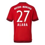 Bayern Munich 2015-16 Home ALABA #27 Soccer Jersey