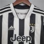 Kids Juventus 21-22 Home White&Black Football Kit Soccer Kit (Jersey+Shorts)