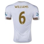 Swansea City 2015-16 Home Soccer Jersey WILLIAMS #6