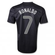 2013 Portugal #7 RONALDO Away Black Jersey Shirt
