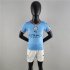 Kids Manchester City 22/23 Home Blue Soccer Football Kit (Shirt+Shorts)