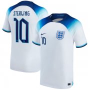 England World Cup 2022 Home Kit STERLING Soccer Shirt White Football Shirt