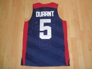 2012 Olympic Team USA Kevin Durant #5 Navy Blue Jersey