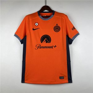 23/24 Inter Milan Third Orange Soccer Jersey Football Shirt