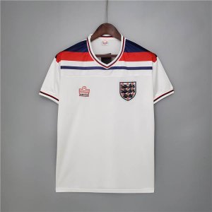 1982 England Home White&Red Retro Soccer Jersey Football Shirt