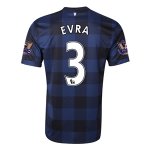13-14 Manchester United #3 EVRA Away Black Jersey Shirt