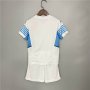 Kids Olympique de Marseille 21-22 Home White Soccer Kit (Shirt+Shorts)