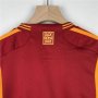 Kids AS Roma 23/24 Home Brown Soccer Football Kit(Shirt+Shorts)