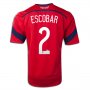 2014 FIFA World Cup Colombia Andres Escobar #2 Away Soccer Jersey