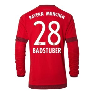 Bayern Munich LS Home 2015-16 BADTUBER #28 Soccer Jersey