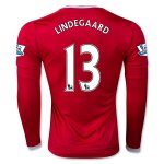 Manchester United LS Home 2015-16 LINDEGAARD #13 Soccer Jersey