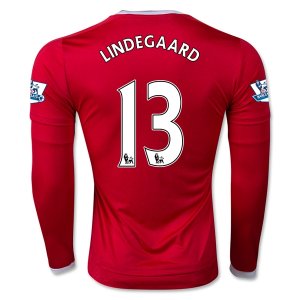 Manchester United LS Home 2015-16 LINDEGAARD #13 Soccer Jersey