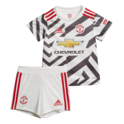 Kids Manchester United 20-21 Third White&Black Jersey Kit (Shirt+Short)