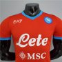 Napoli 21-22 Away Red Soccer Jersey Football Shirt (Player Version)