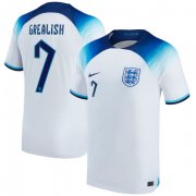 England World Cup 2022 Home Kit GREALISH Soccer Shirt White Football Shirt