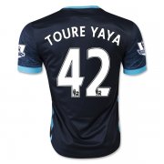 Manchester City Away 2015-16 TOURE YAYA #42 Soccer Jersey