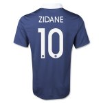 2014 France ZIDANE#10 Home Navy soccer Jersey Shirt