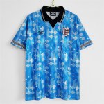 1990 England Light Blue Retro Soccer Jersey Football Shirt