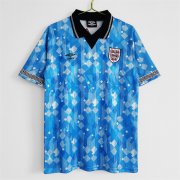 1990 England Light Blue Retro Soccer Jersey Football Shirt