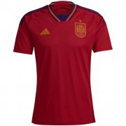 Spain World Cup 2022 Home Red Soccer Jersey Football Shirt