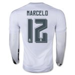 Real Madrid LS Home 2015-16 MARCELO #12 Soccer Jersey