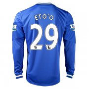 13-14 Chelsea #29 ETO'O Home Long Sleeve Jersey Shirt