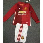 Kids Manchester United LS Home 2016/17 Soccer Kits (Shirt+Shorts)