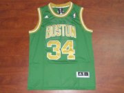 Boston Celtics Paul Pierce #34 Green With Gold Letter Jersey