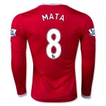 Manchester United LS Home 2015-16 MATA #8 Soccer Jersey
