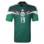 2014 Mexico #19 O.PERALTA Home Green Soccer Jersey Shirt