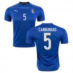 Italy Home 2016 Cannavaro Soccer Jersey