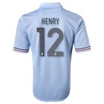 2013 France #12 HENRY Away Blue Soccer Jersey Shirt