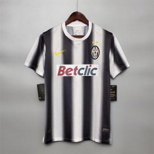 Juventus 11-12 Retro Soccer Jersey Home White&Black Football Shirt