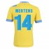 13-14 Napoli #14 Mertens Away Yellow Jersey Shirt